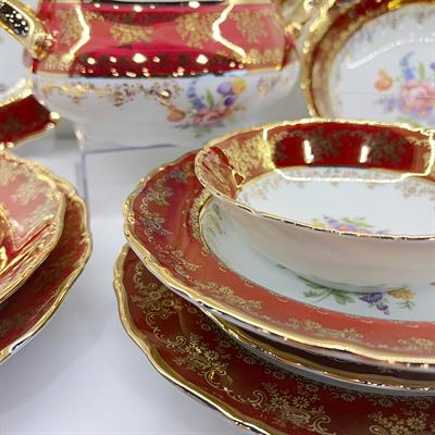 Thun Ophelia 77 Parça Yemek Takımı Bordo