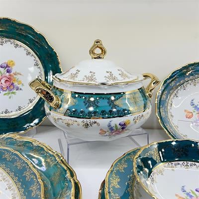 Thun Ophelia 77 Parça Yemek Takımı Yeşil