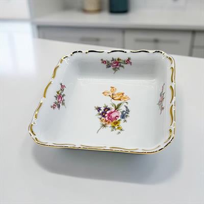 Thun Ophelia Eternal Square Deep Plate 16 cm Gold