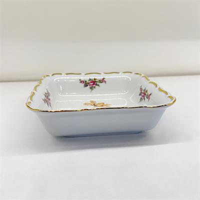 Thun Ophelia Eternal Square Deep Plate 16 cm Gold