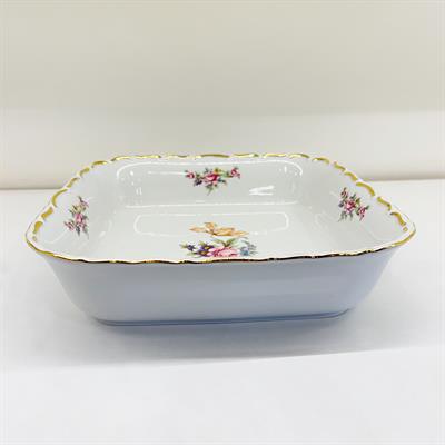 Thun Ophelia Eternal Square Deep Plate 24 cm Gold