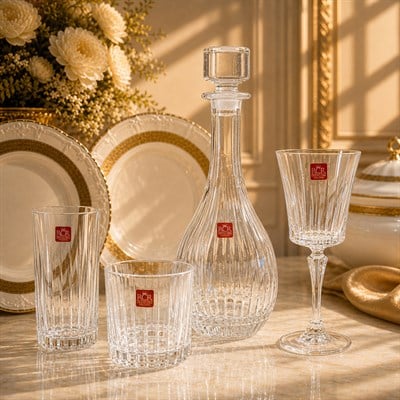 Timeless RCR Crystal Glass 37 Piece Glassware Set - Plain