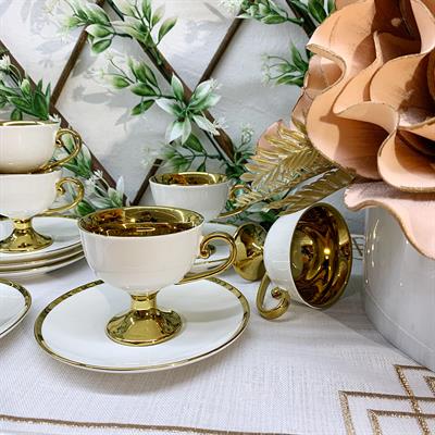 Victoria Cup 6 Piece Coffee Cup Set - White