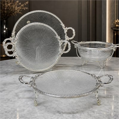 Winterbach Calista 4 Parça Sunum Seti Silver