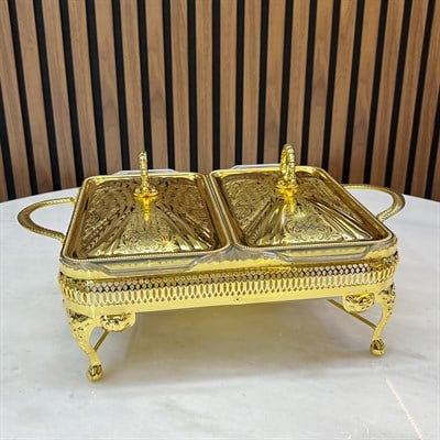 Winterbach Calista Isıtıcılı 2 Bölmeli Sunumluk Gold