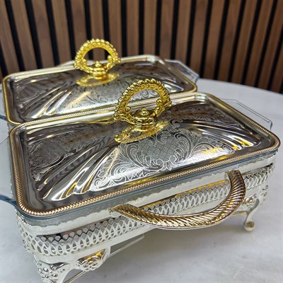 Winterbach Calista Isıtıcılı 2 Bölmeli Sunumluk Silver Gold