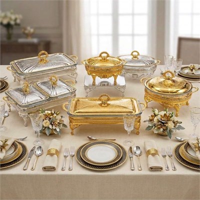Winterbach Calista Isıtıcılı 2 Bölmeli Sunumluk Silver Gold