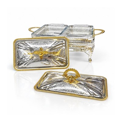 Winterbach Calista Isıtıcılı 2 Bölmeli Sunumluk Silver Gold