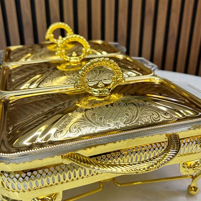 Winterbach Calista Isıtıcılı 3 Bölmeli Sunumluk Gold