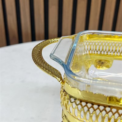 Winterbach Calista Isıtıcılı Dikdörtgen Küçük Sunumluk Gold 