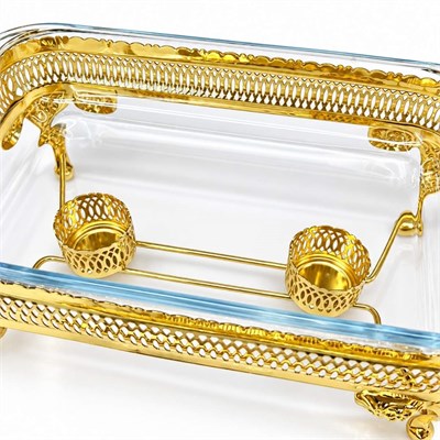 Winterbach Calista Isıtıcılı Dikdörtgen Orta Sunumluk Gold