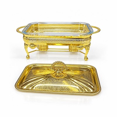 Winterbach Calista Isıtıcılı Dikdörtgen Orta Sunumluk Gold
