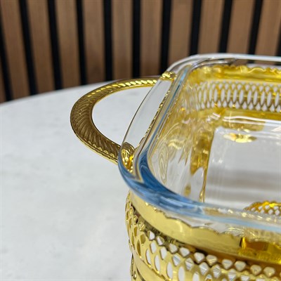 Winterbach Calista Isıtıcılı Dikdörtgen Orta Sunumluk Gold 