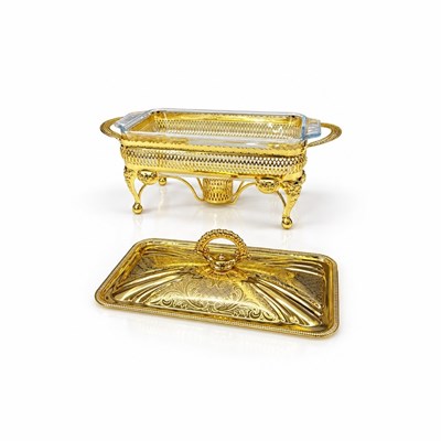 Winterbach Calista Isıtıcılı Dikdörtgen Küçük Sunumluk Gold 