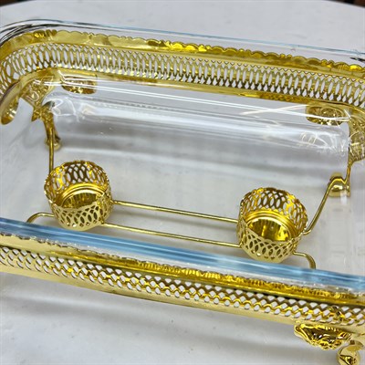 Winterbach Calista Isıtıcılı Dikdörtgen Orta Sunumluk Gold 