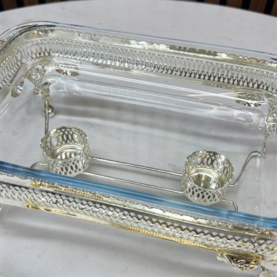 Winterbach Calista Isıtıcılı Dikdörtgen Orta Sunumluk Silver Gold 