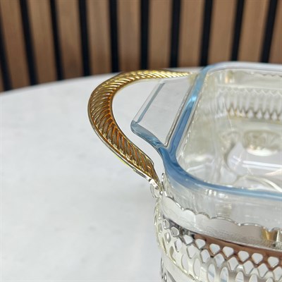 Winterbach Calista Isıtıcılı Dikdörtgen Küçük Sunumluk Silver Gold 