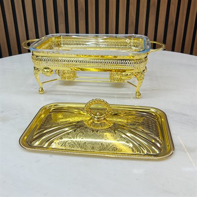 Winterbach Calista Isıtıcılı Dikdörtgen Orta Sunumluk Gold 