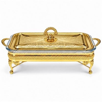 Winterbach Calista Isıtıcılı Dikdörtgen Büyük Sunumluk Gold