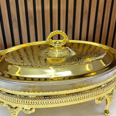 Winterbach Calista Isıtıcılı Oval Büyük Sunumluk Gold