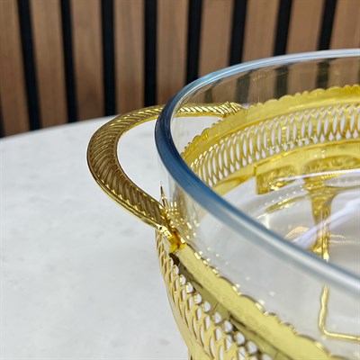 Winterbach Calista Isıtıcılı Oval Büyük Sunumluk Gold