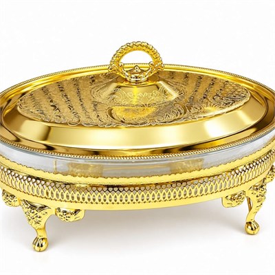 Winterbach Calista Isıtıcılı Oval Büyük Sunumluk Gold