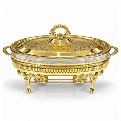 Winterbach Calista Isıtıcılı Oval Büyük Sunumluk Gold