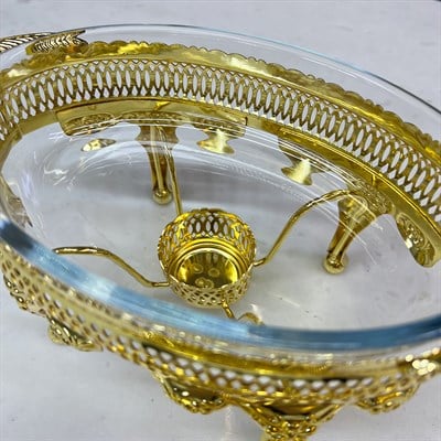 Winterbach Calista Isıtıcılı Oval Küçük Sunumluk Gold