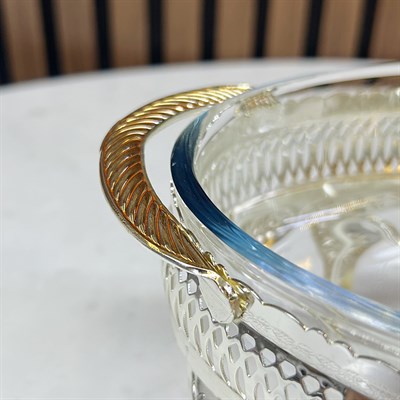 Winterbach Calista Isıtıcılı Oval Küçük Sunumluk Silver Gold