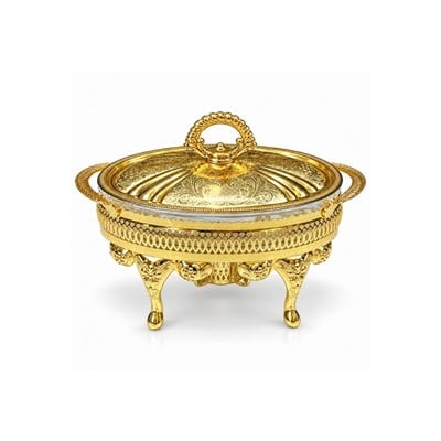 Winterbach Calista Isıtıcılı Oval Küçük Sunumluk Gold