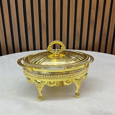 Winterbach Calista Isıtıcılı Oval Küçük Sunumluk Gold