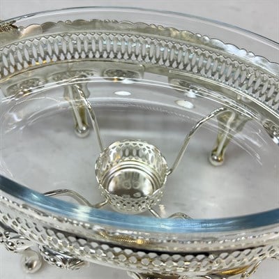 Winterbach Calista Isıtıcılı Oval Küçük Sunumluk Silver Gold