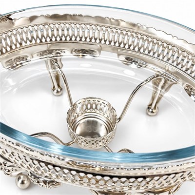 Winterbach Calista Isıtıcılı Oval Küçük Sunumluk Silver Gold