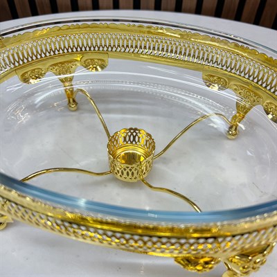 Winterbach Calista Isıtıcılı Oval Orta Sunumluk Gold