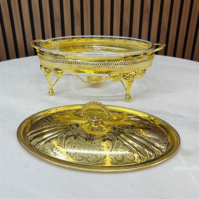 Winterbach Calista Isıtıcılı Oval Orta Sunumluk Gold