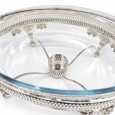 Winterbach Calista Isıtıcılı Oval Orta Sunumluk Silver Gold