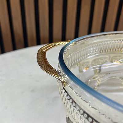 Winterbach Calista Isıtıcılı Oval Orta Sunumluk Silver Gold