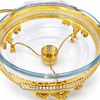 Winterbach Calista Isıtıcılı Yuvarlak Sunumluk Gold