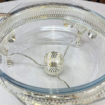 Winterbach Calista Isıtıcılı Yuvarlak Sunumluk Silver Gold