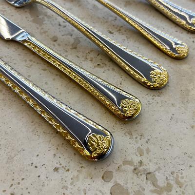 Winterbach Camomile 87 Parça Çatal Kaşık Bıçak Takımı Gold