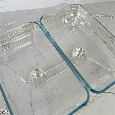 Winterbach Isıtıcılı 2 Bölmeli Servis Seti Silver Gold