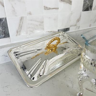 Winterbach Isıtıcılı 2 Bölmeli Servis Seti Silver Gold