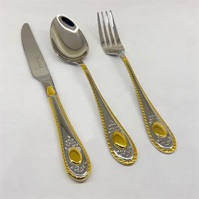 Winterbach Stone 84 Parça Çatal Kaşık Bıçak Takımı Gold