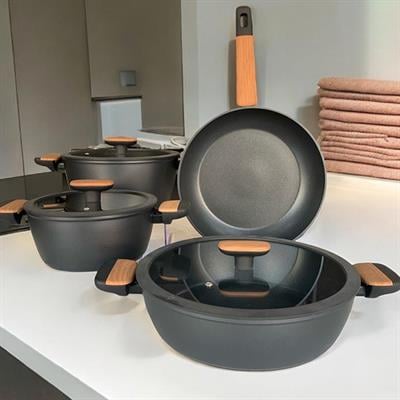 Tencere SetiWinterbach Suwon 7 Parça Tencere Takımı - Siyah