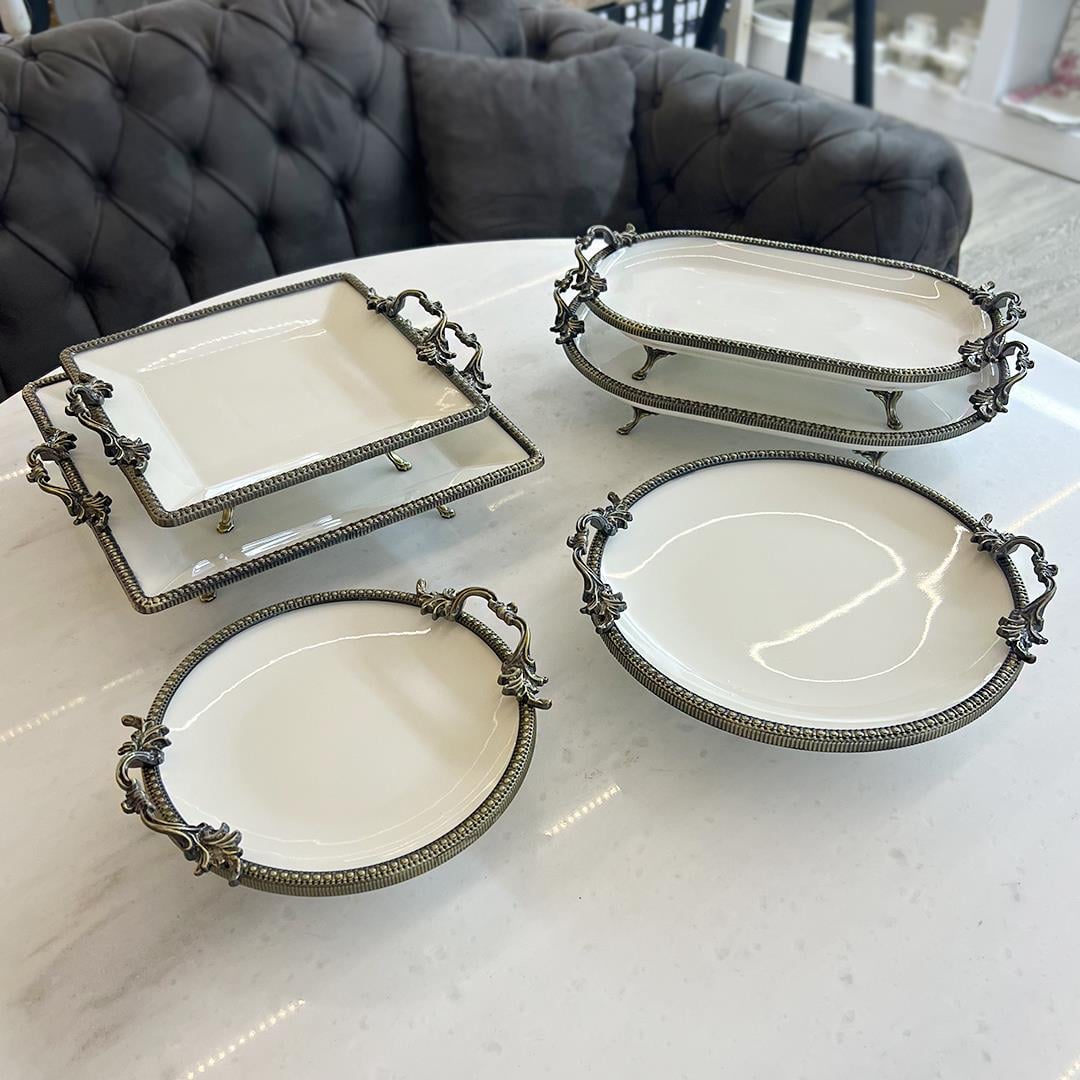 Frame 6 Parça Sunum Seti Antik 2474022114379 | Matmazel Home