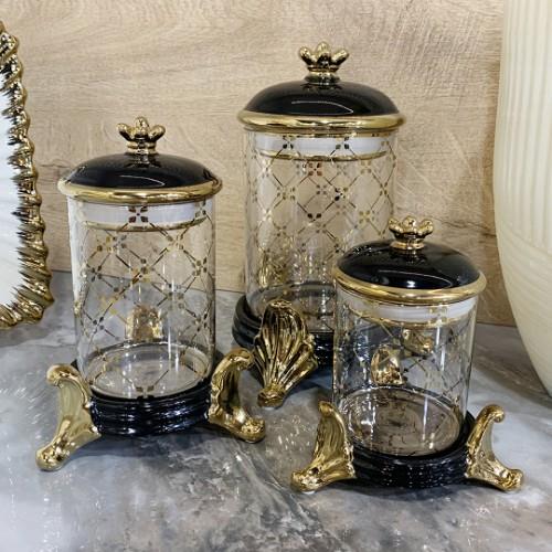 Royking Crown 3 Lü Kavanoz Seti 2474018641100 | Matmazel Home