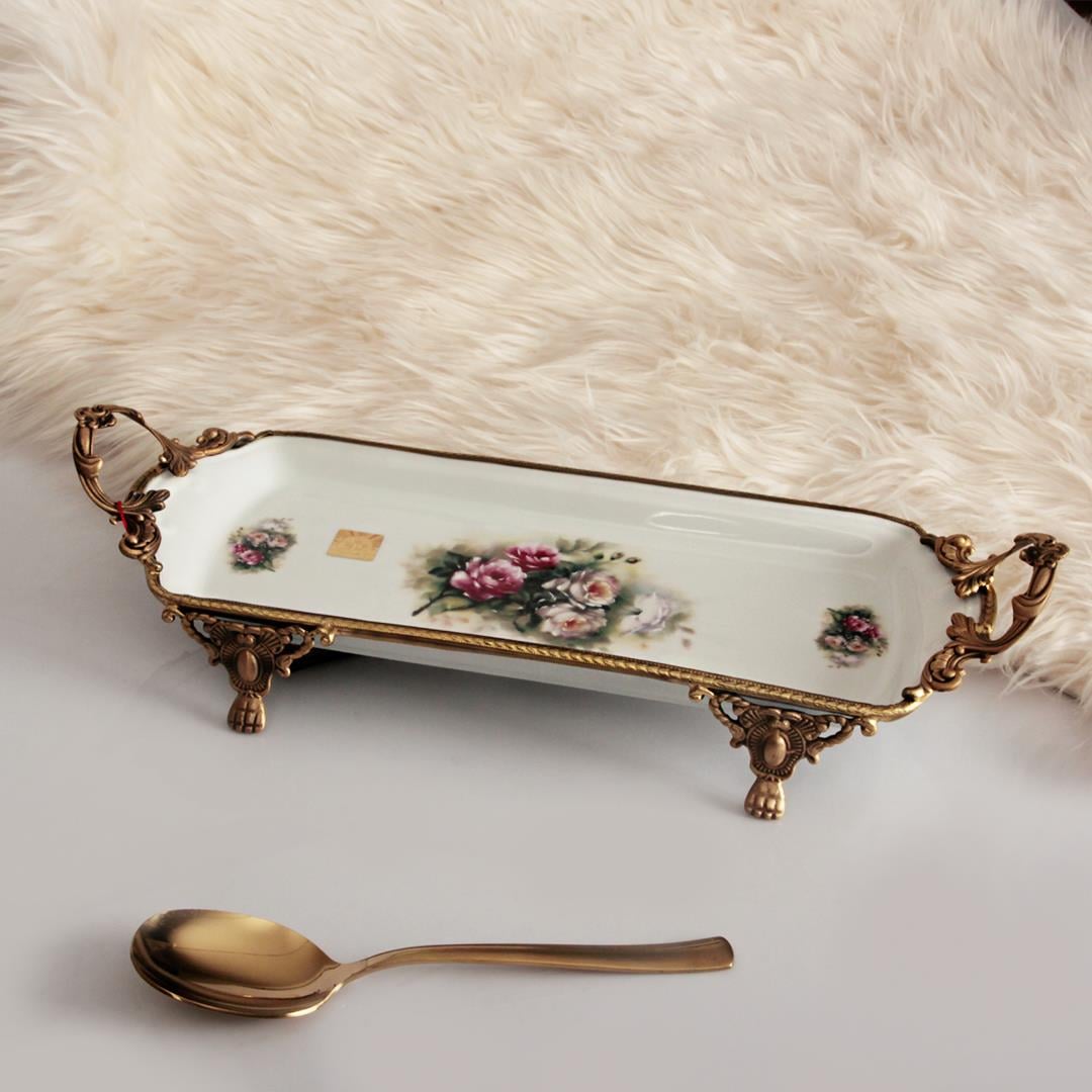 Royking Miniature Antique Rectangular Presentation Plate - Small