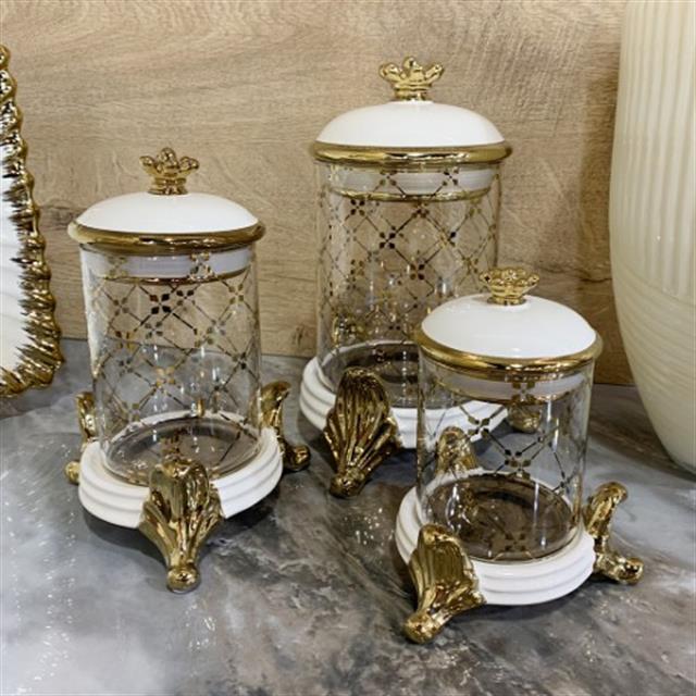 Royking Crown 3 Lü Kavanoz Seti 2474018641087 | Matmazel Home