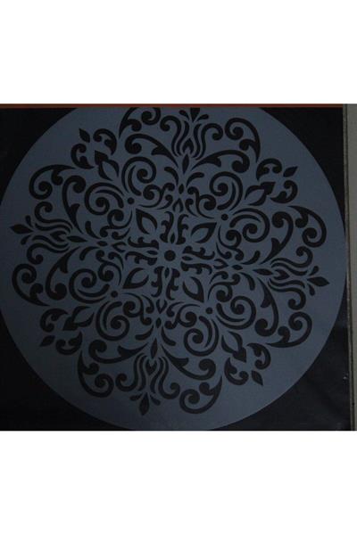 Ma120 Mandala Duvar Ahşap Cam Boyama Deseni Şablon 30x30