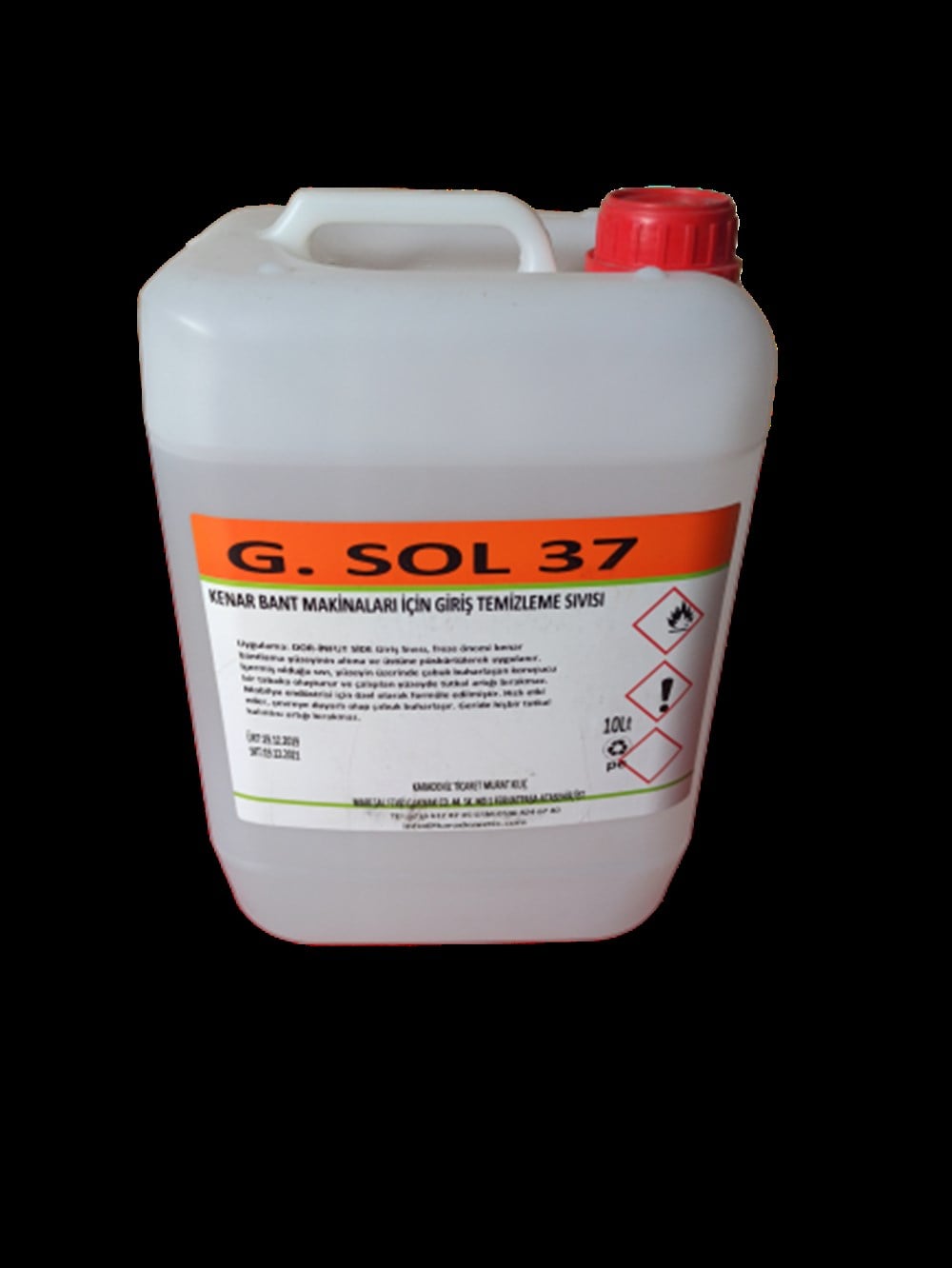 G.SOL37 PVC MAKİNE GİRİŞ  TUTKAL TEMİZLEME SIVISI 30 LT